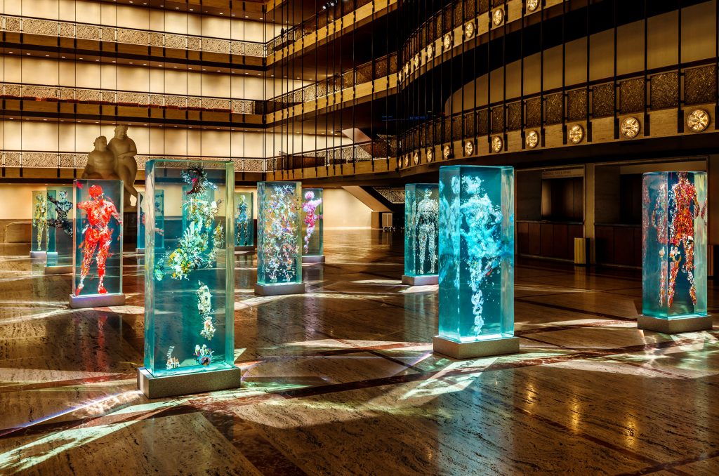 3D Collaged Figures Encased In Glass By Dustin Yellin