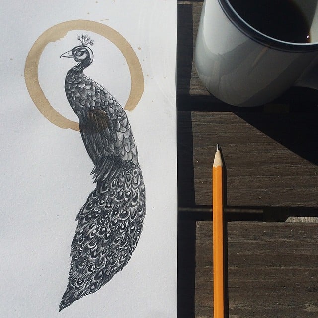 Amazing Coffee Stain Drawings by Carter Asmann 17