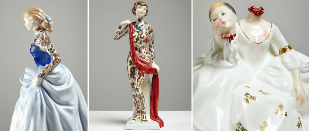Bizarre Yet Beautiful Tattooed Porcelain Figurines Jessica Harrison