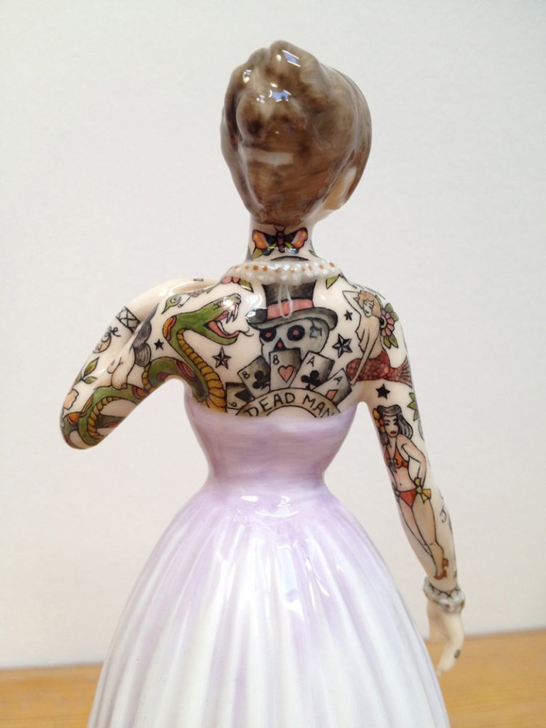 Bizarre Yet Beautiful Tattooed Porcelain Figurines Jessica Harrison