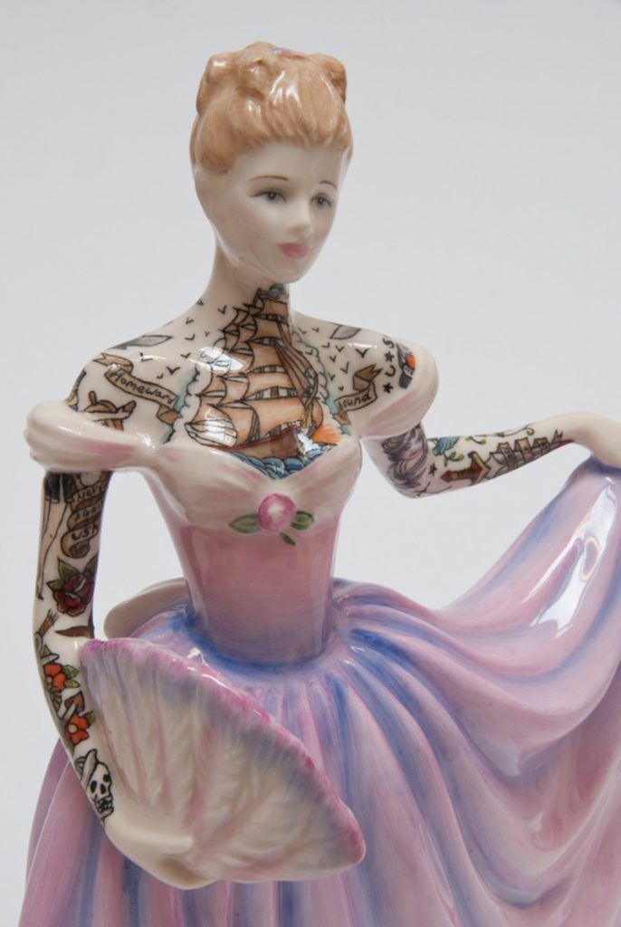 Bizarre Yet Beautiful Tattooed Porcelain Figurines Jessica Harrison