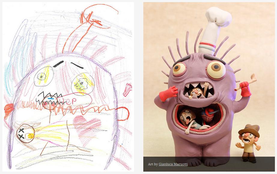 Kids-Monster-Doodles-Turned-Into-Stunning-Illustrations-01