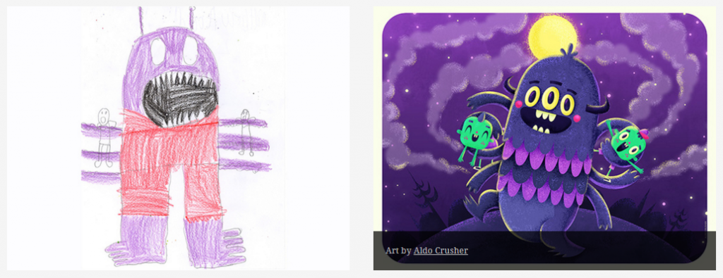 Kids’ Monster Doodles Turned Into Stunning Illustrations