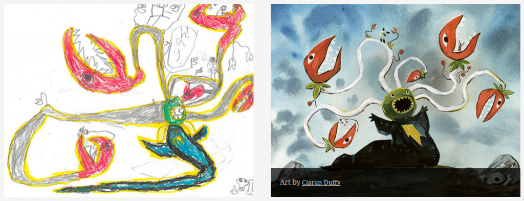 Kids’ Monster Doodles Turned Into Stunning Illustrations