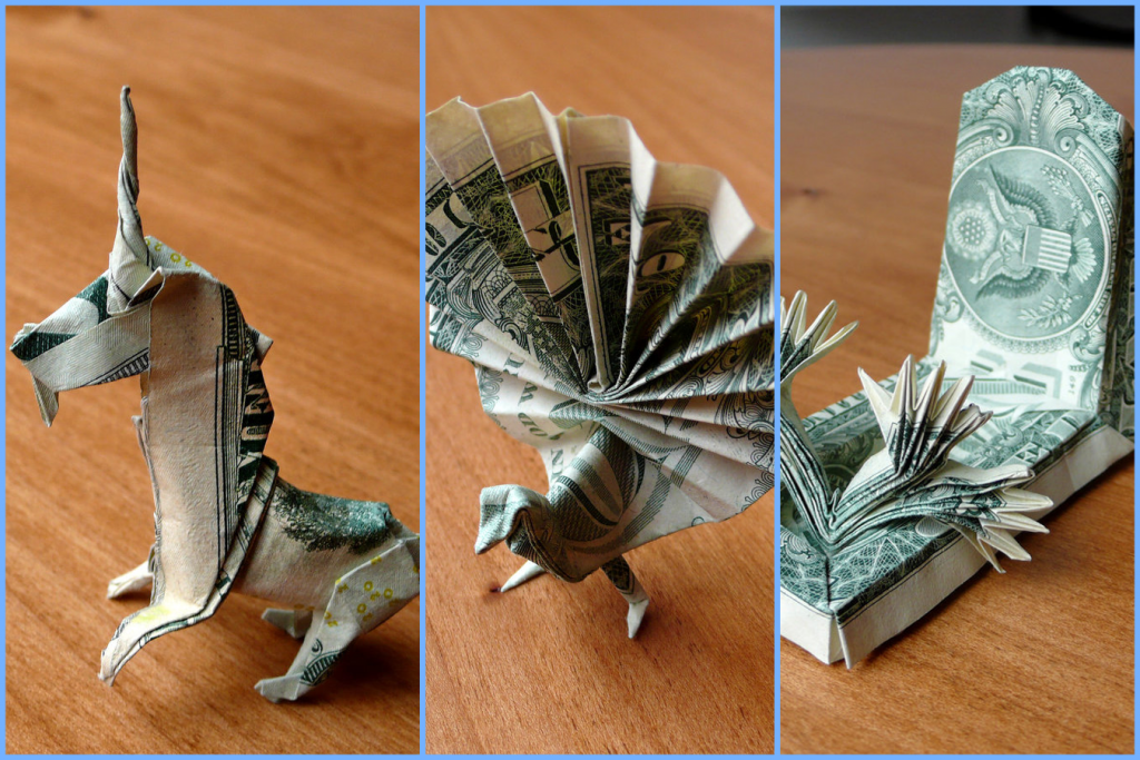 25 Exceptional Dollar Bill Origami Examples