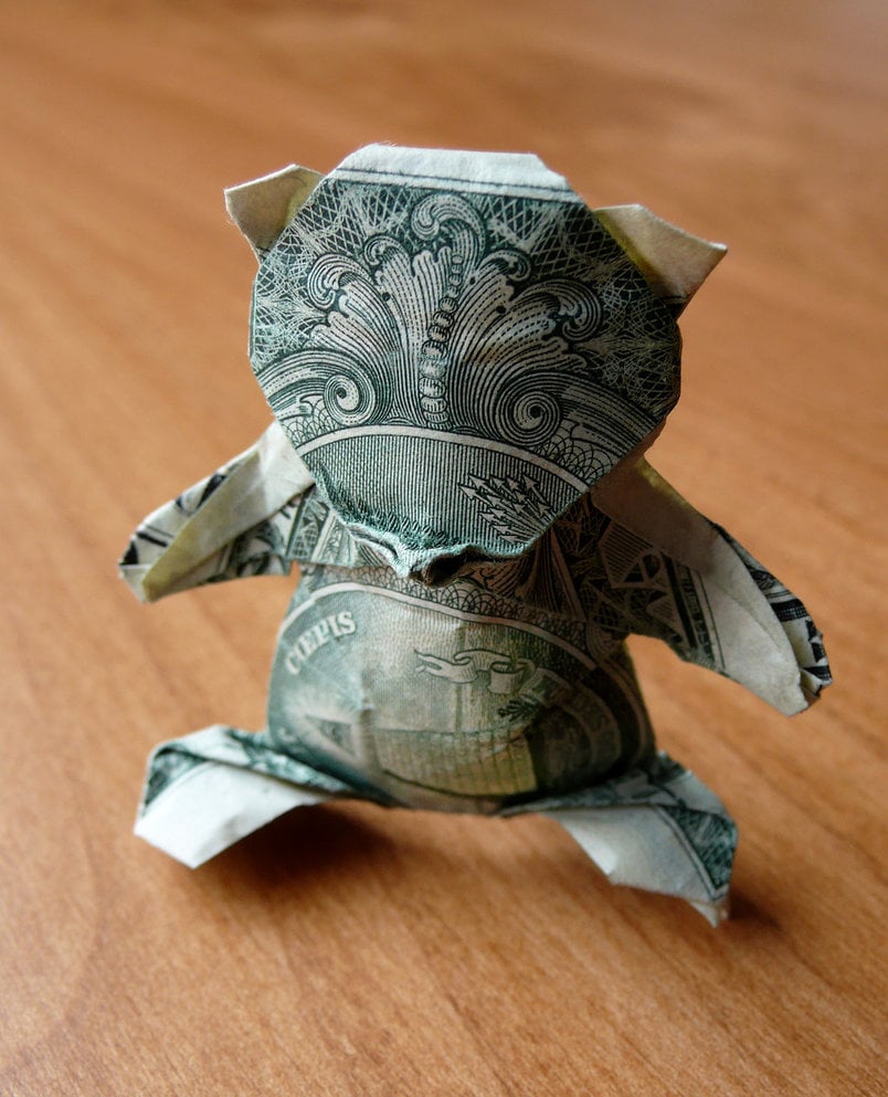 twenty dollar bill origami