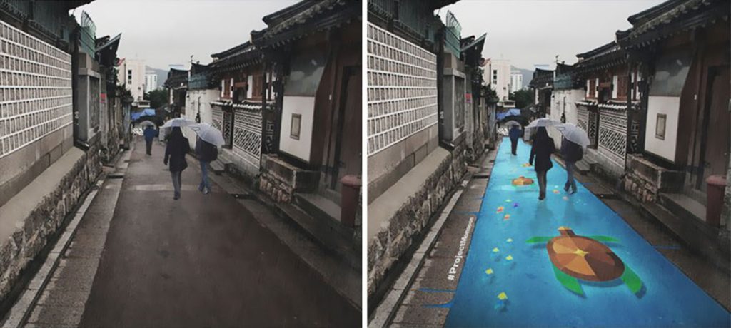 Monsoon Project: Ecret Illustrations Could Someday Brighten Roads of Seoul  When It Rains!
