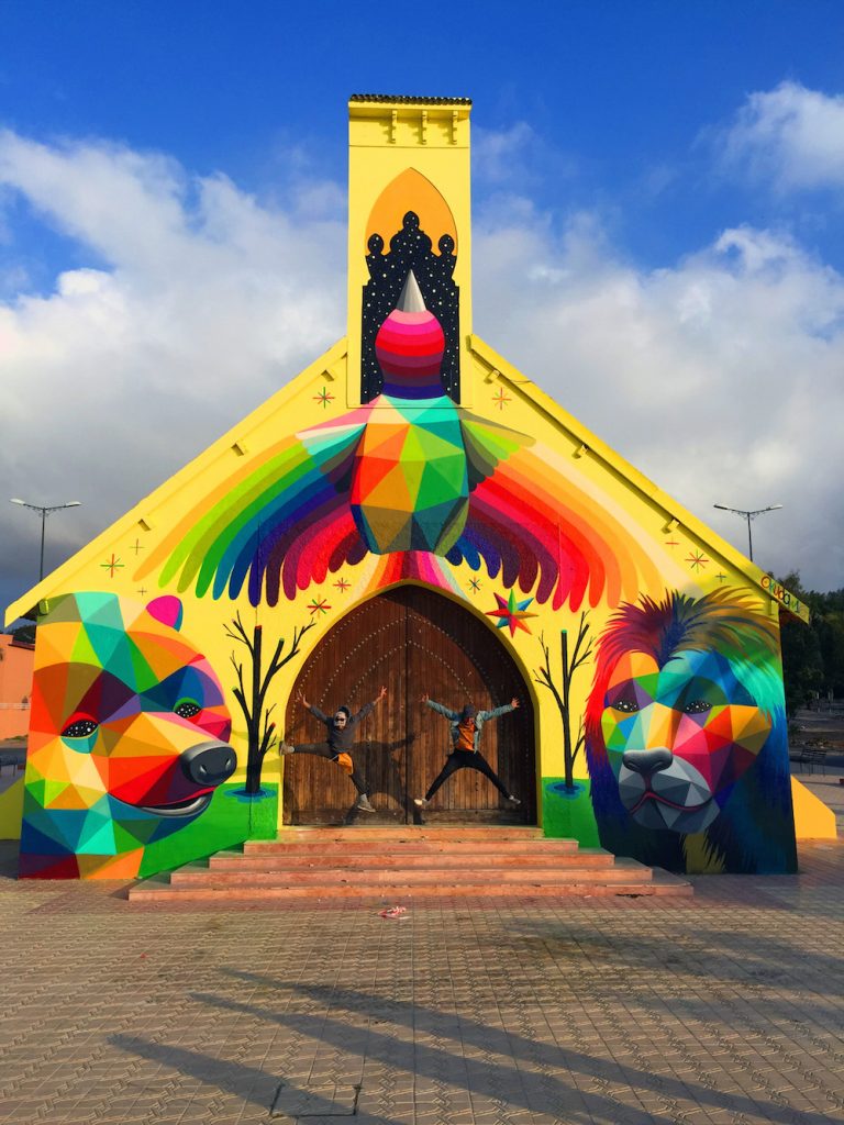 An Old Abandoned Church Turned Into A Vibrant Artwork
