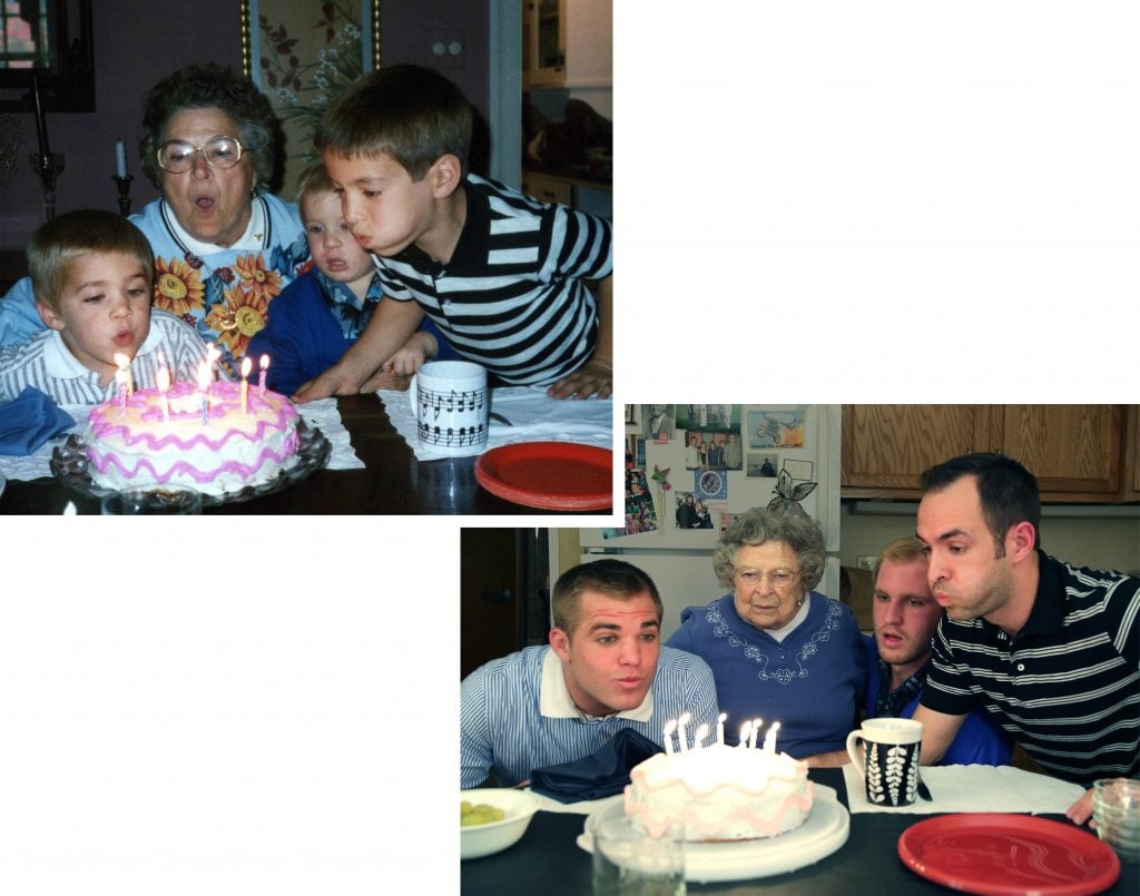 Three Brothers Reenact Their Childhood Photos As A Gift For Their Mom