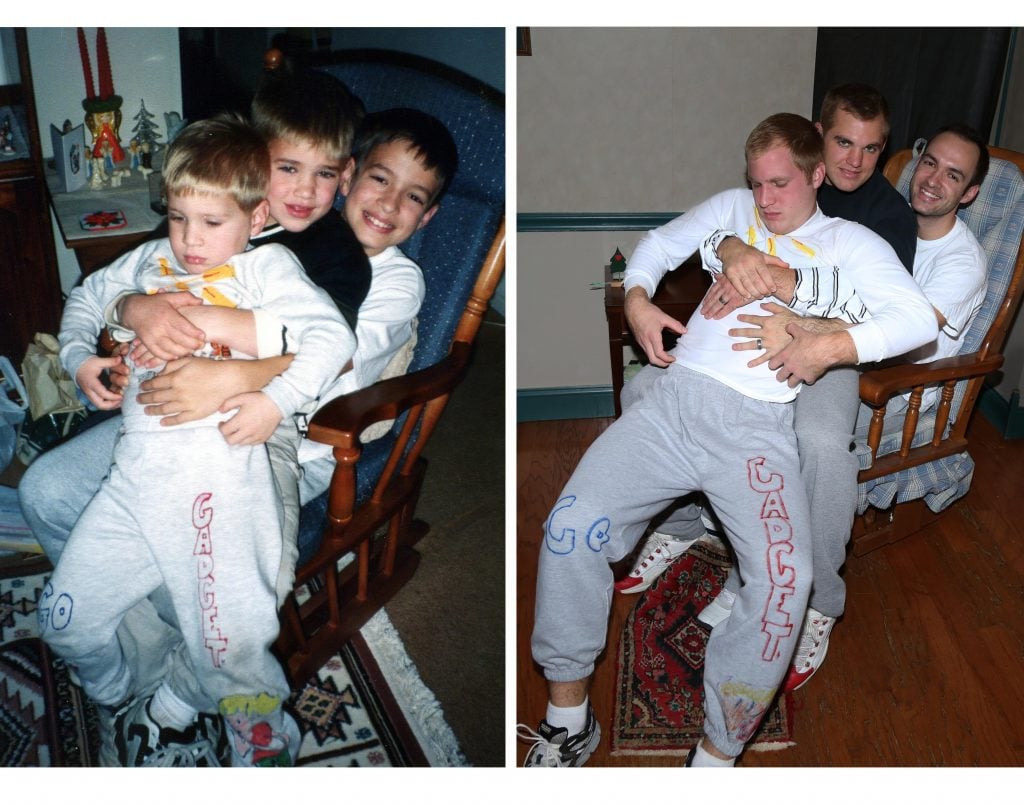 Three Brothers Reenact Their Childhood Photos As A Gift For Their Mom