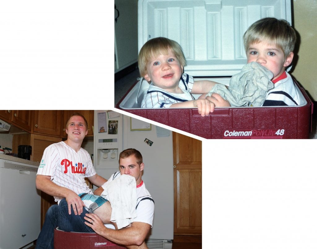 Three Brothers Reenact Their Childhood Photos As A Gift For Their Mom