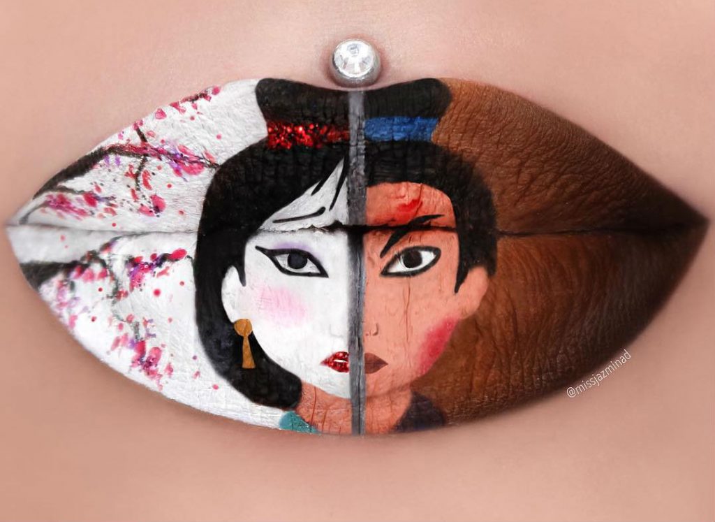 Makeup Artist Uses Her Lips as a Canvas For Miniature Masterpieces