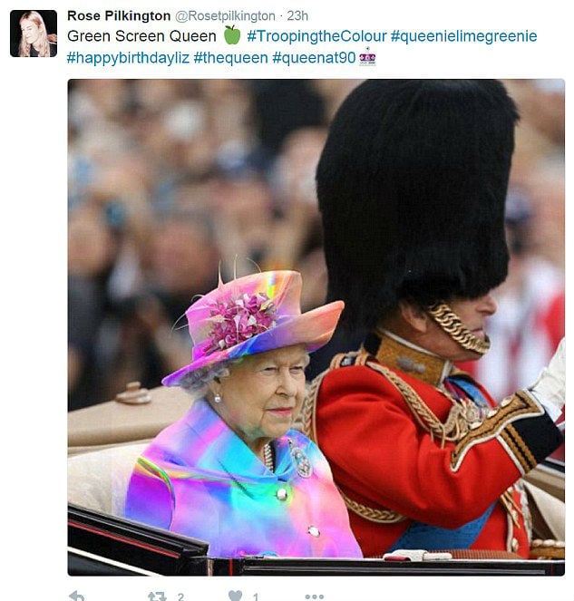 The Green Screen Queen Elizabeth II Brain Berries