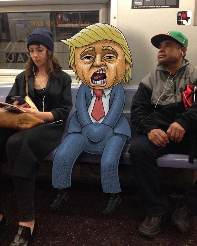 Ben Rubin Puts Monsters Next to Random People