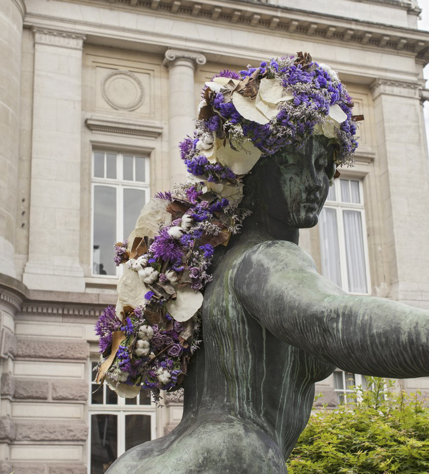Geoffroy Mottart Decorates Statues With Flowers Because Why The Hell Not