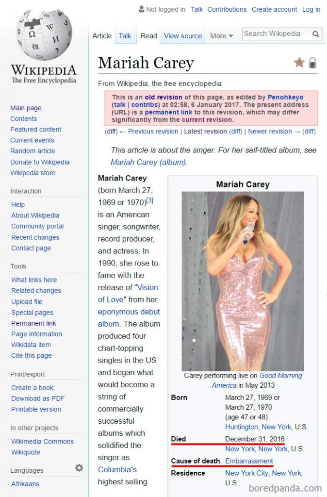 20 Of the Funniest Wikipedia Edits By Internet Trolls