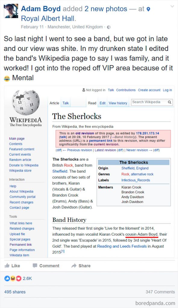 20 Of the Funniest Wikipedia Edits By Internet Trolls