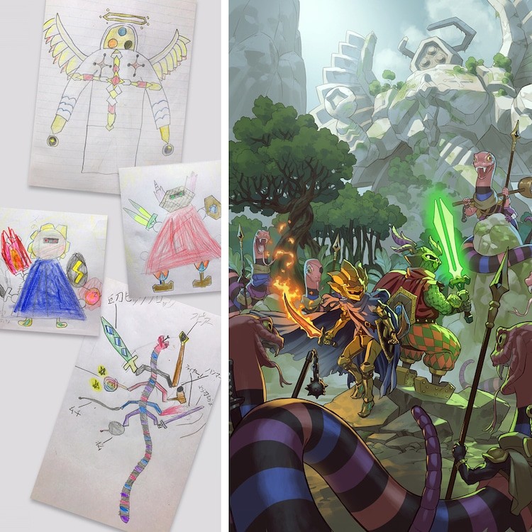 Dad Turns His Sons’ Doodles Into Amazing Anime Drawings