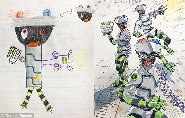 Dad Turns His Sons’ Doodles Into Amazing Anime Drawings