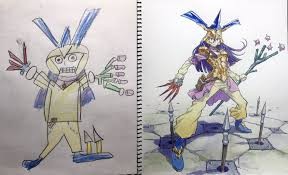 Dad Turns His Sons’ Doodles Into Amazing Anime Drawings