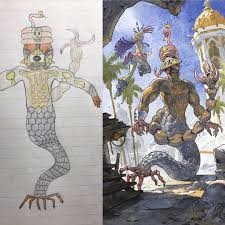 Dad Turns His Sons’ Doodles Into Amazing Anime Drawings