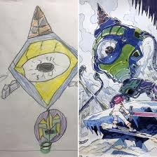 Dad Turns His Sons’ Doodles Into Amazing Anime Drawings