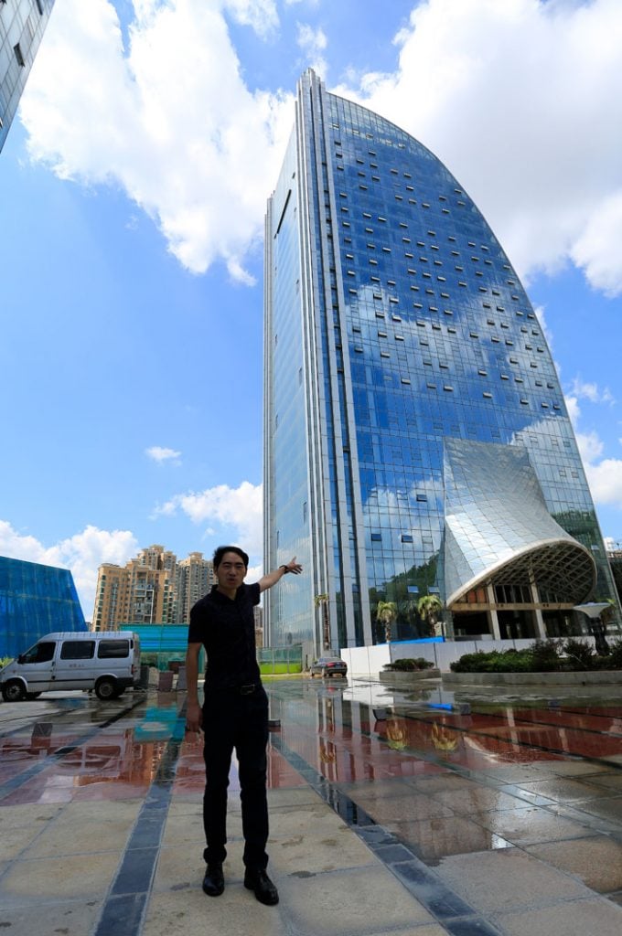 Chinese Skyscraper Has A Waterfall Now Because Why Not