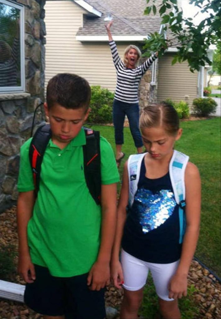 15 Hilarious Photos of Parents Sending Their Kids Back to School
