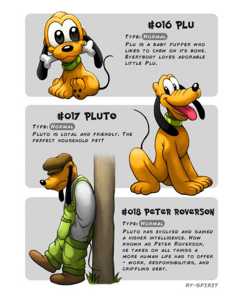 Disney Characters With Pokemon-Like Evolutions (18 Pics)