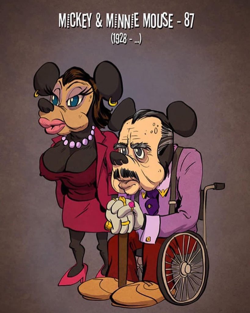 Disney And Looney Tunes Characters Depicted As Their True Age Is Somewhat Eerie