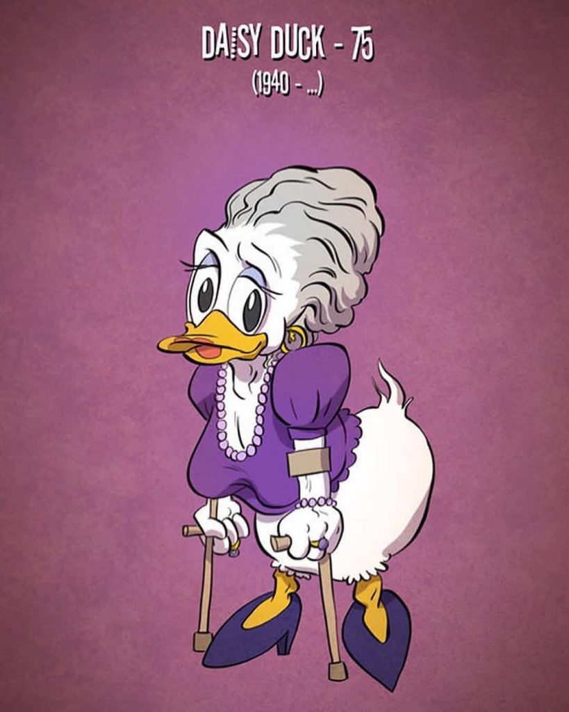 Disney And Looney Tunes Characters Depicted As Their True Age Is Somewhat Eerie