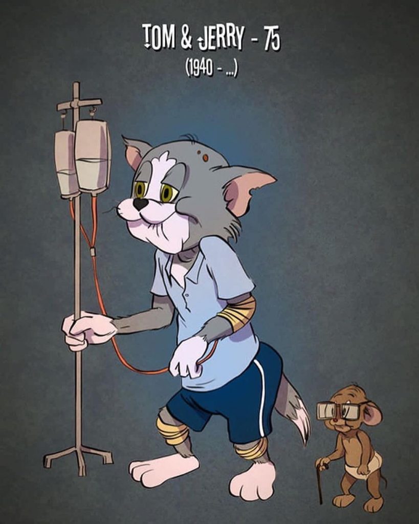 Disney And Looney Tunes Characters Depicted As Their True Age Is Somewhat Eerie