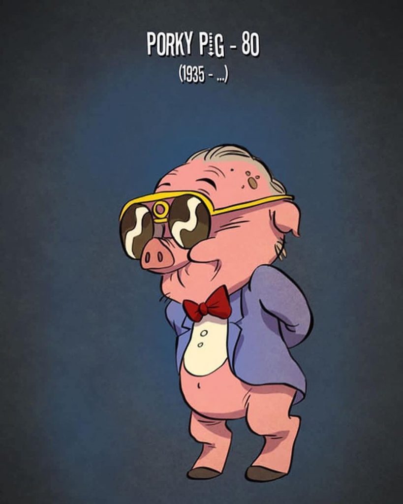 Disney And Looney Tunes Characters Depicted As Their True Age Is Somewhat Eerie