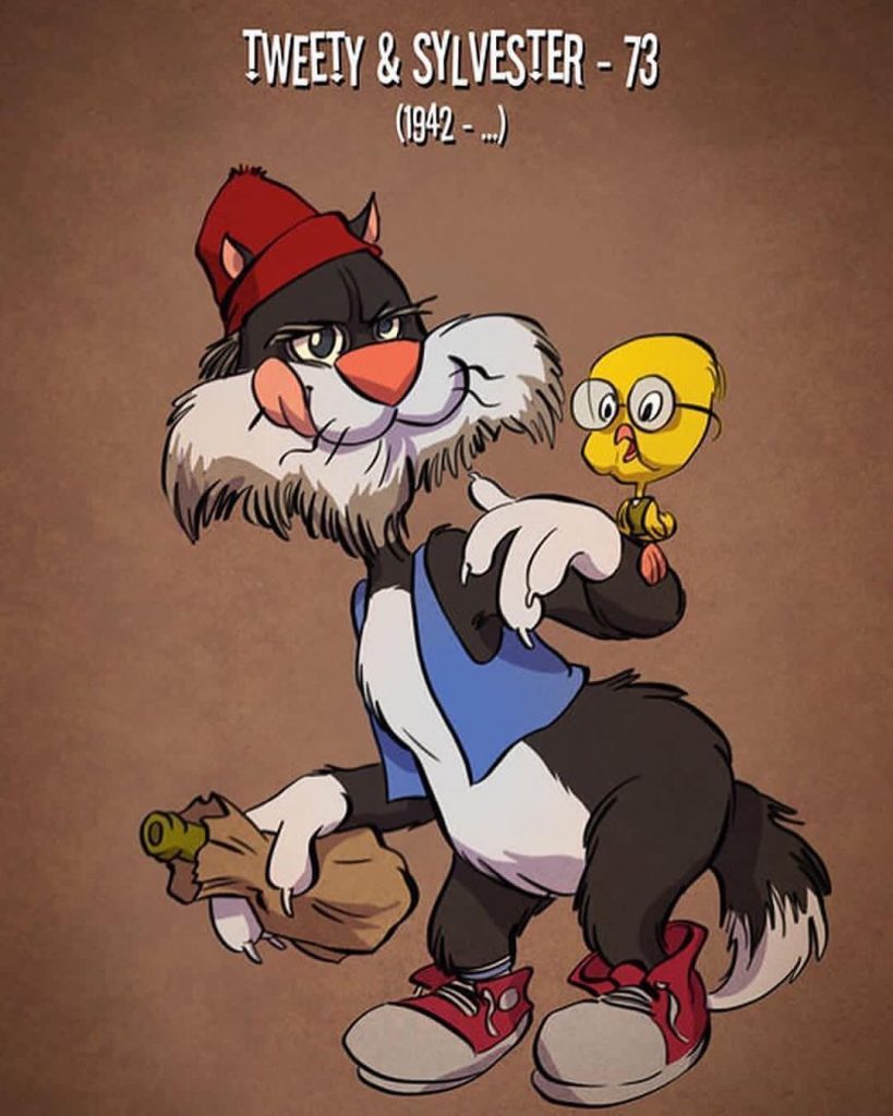 Disney And Looney Tunes Characters Depicted As Their True Age Is Somewhat Eerie