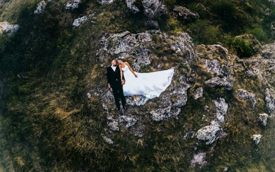 Drone wedding photography | Brain Berries