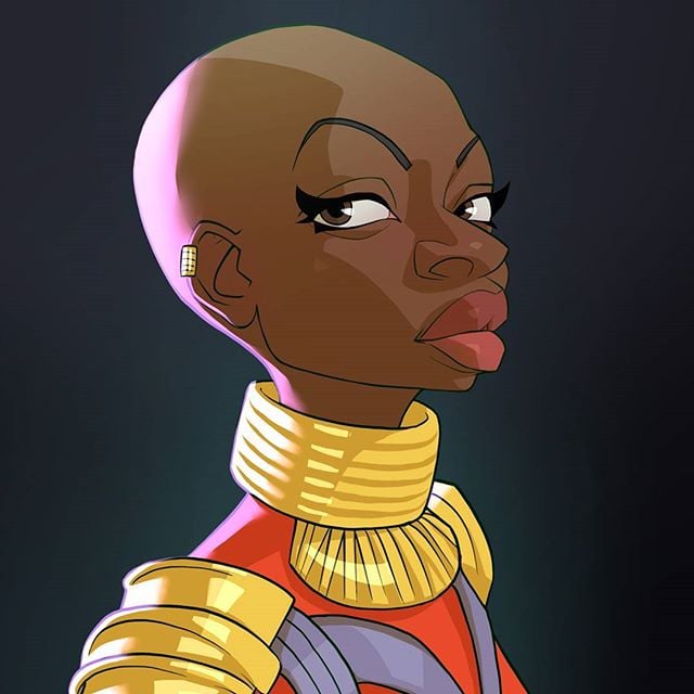 Okoye  | 23 Marvel Heroes Raimagined by Xi Ding | Brain Berries