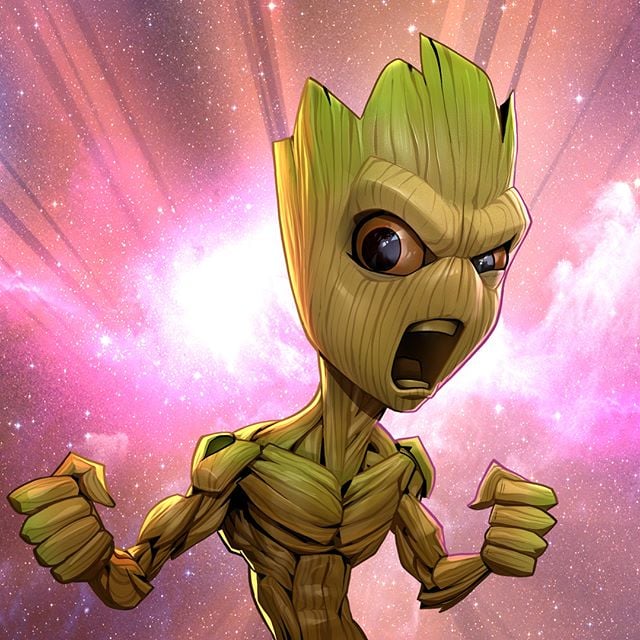 GROOT | 23 Marvel Heroes Raimagined by Xi Ding | Brain Berries