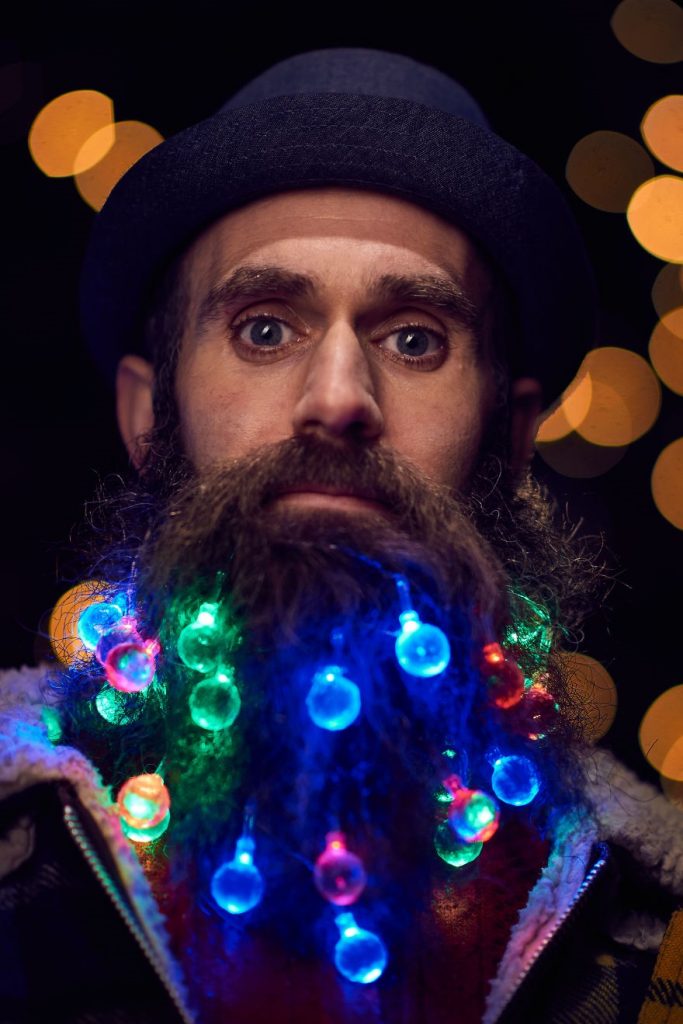 Deck Your Beard With Tiny Christmas Lights!