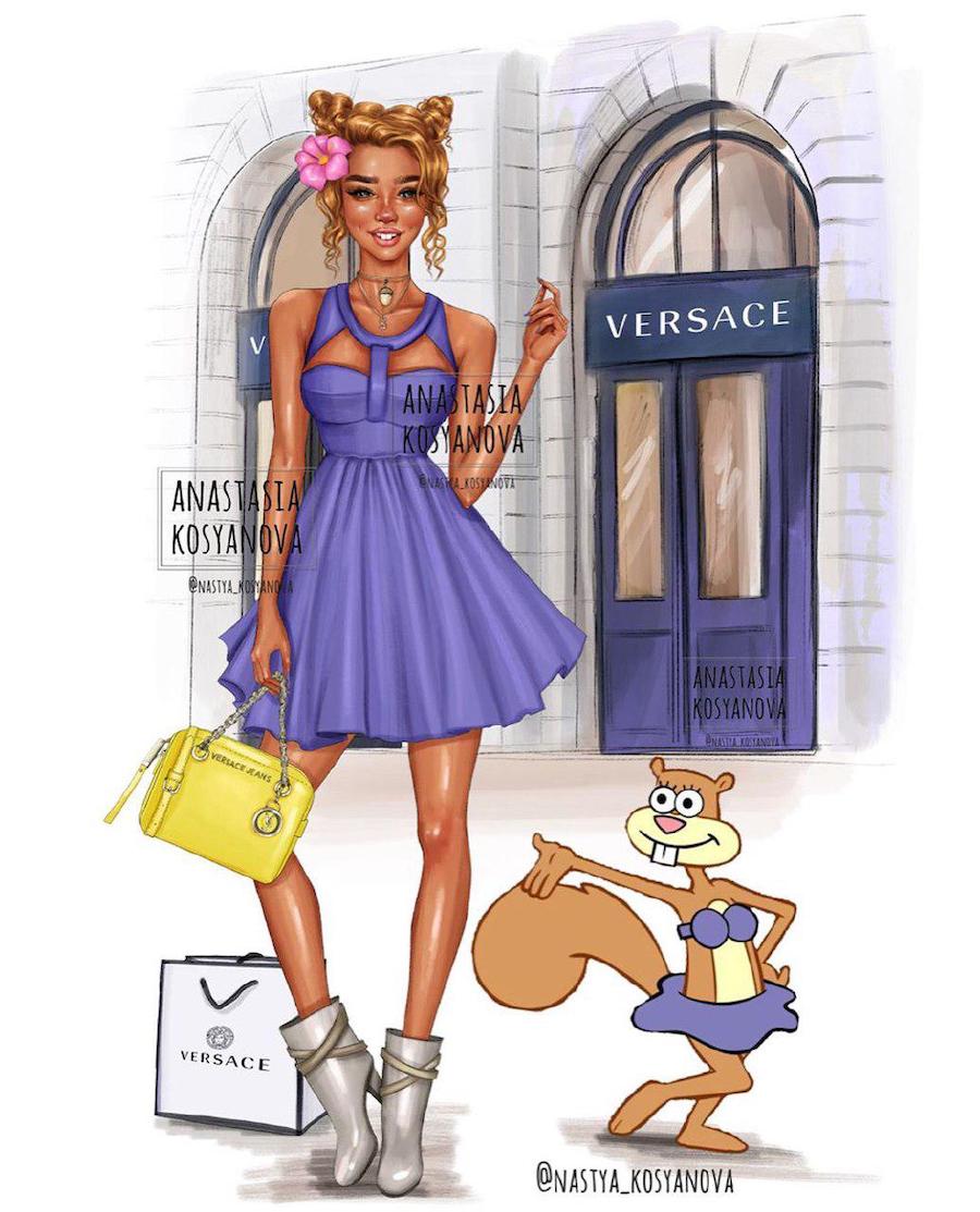 Sandy | Fashion Illustrator Makes Cartoon Characters Stylish and Trendy