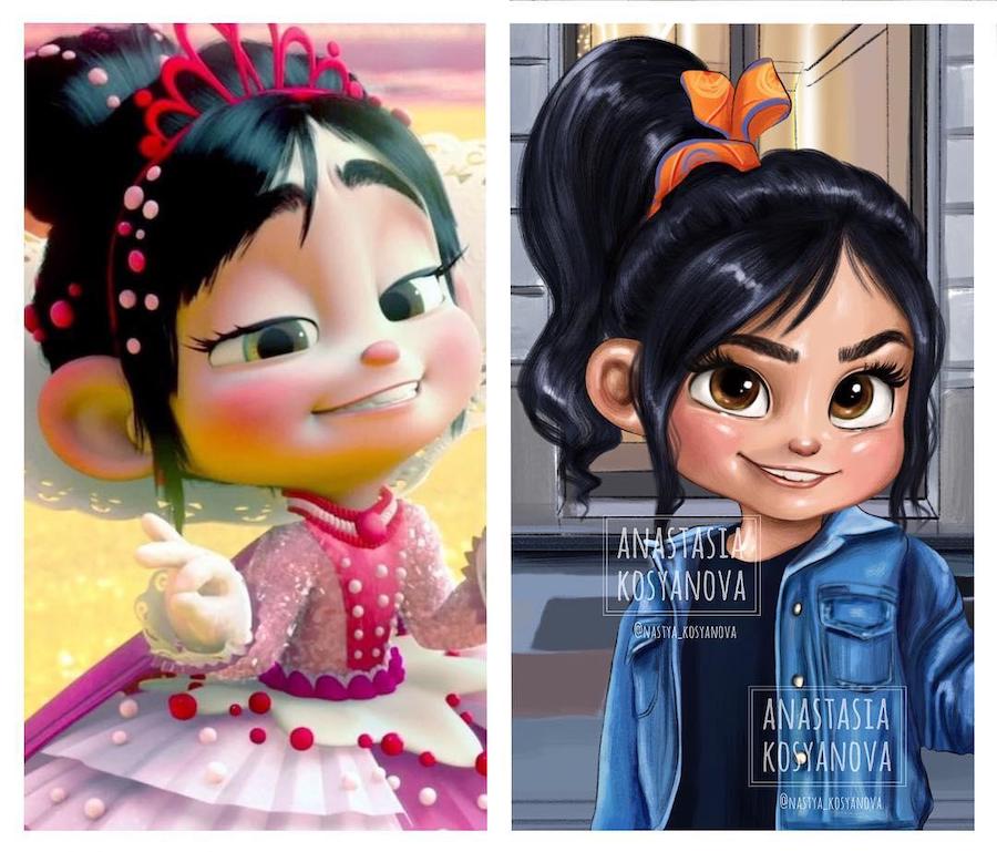 Vanellope von Schweetz  | Fashion Illustrator Makes Cartoon Characters Stylish and Trendy 