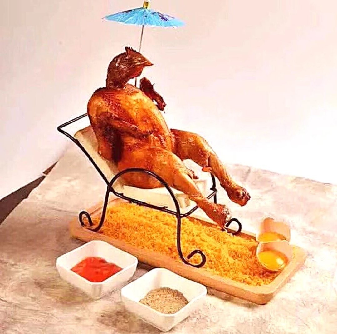 Chicken | Unsettling Food Art by @TotallyGourmet | Brain Berries