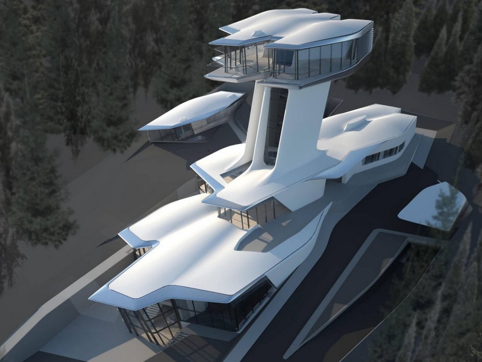 Частный особняк в Москве, Россия | Космические работы самой известной женщины-архитектора Захи Хадид | Brain Berries