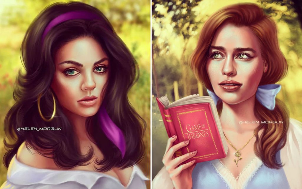 Russian Artist Reimagines Famous Actresses As Disney Princesses