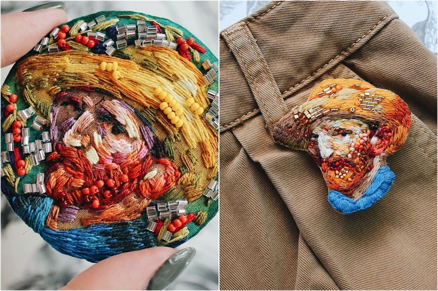 #1 | Embroidery Brooches Van Gough Would Be Impressed By | Gammicks.com