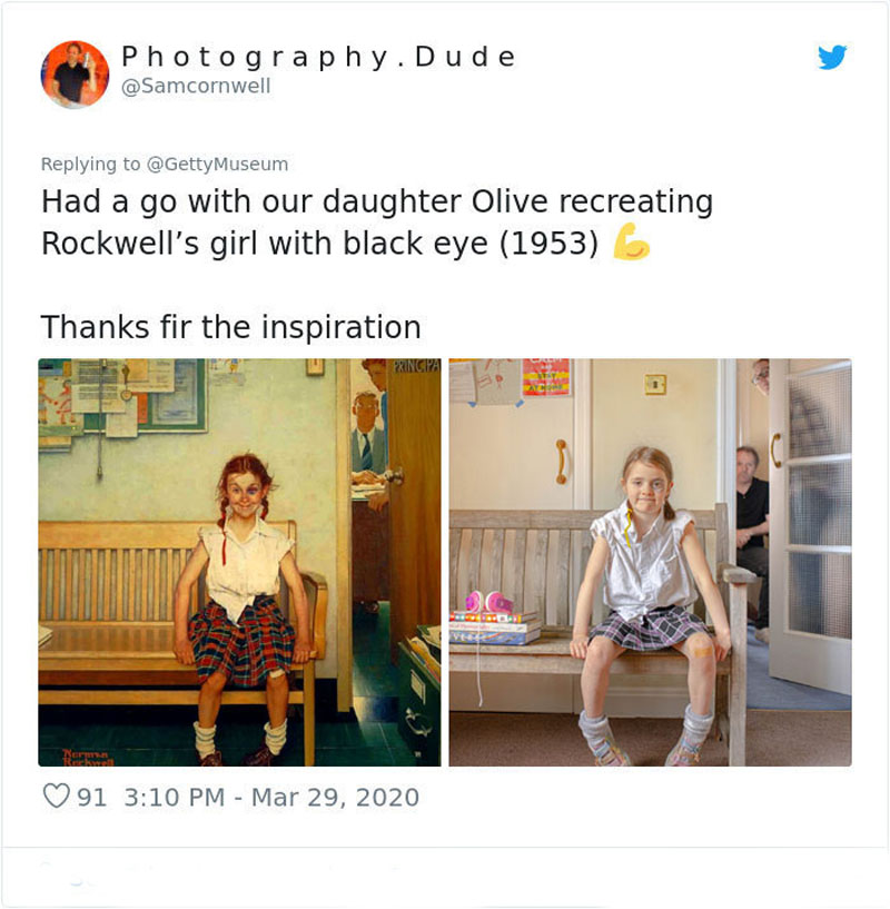 Museums Ask People To Recreate Classical Paintings And The Result Is Both Funny And Stunning