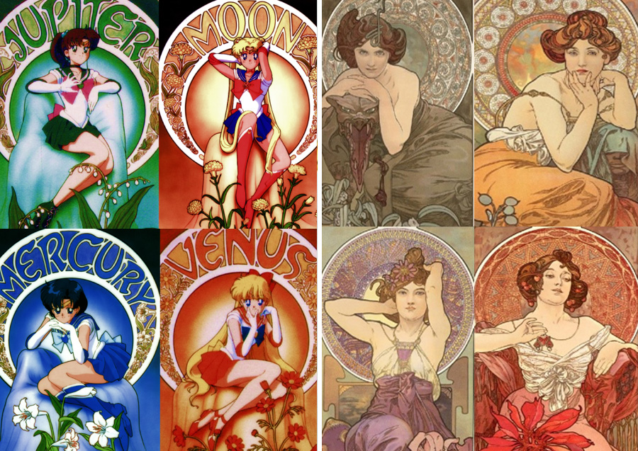 Sailor Warriors – Alphonse Mucha | Sailor Moon Costumes Reveal Mind-Blowing 90s Fashion References | Zestradar