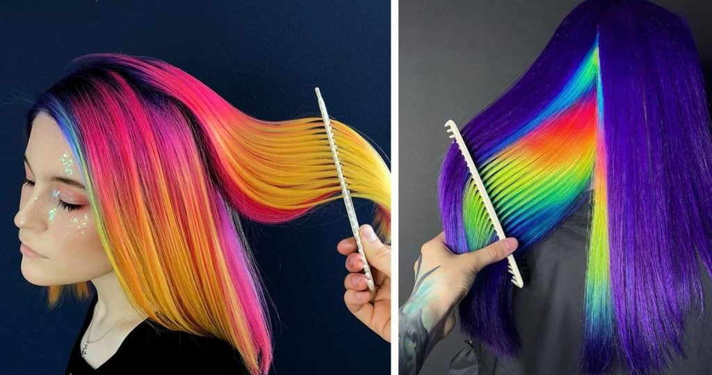 Super-Expressive Rainbow Hairstyles By Snegga