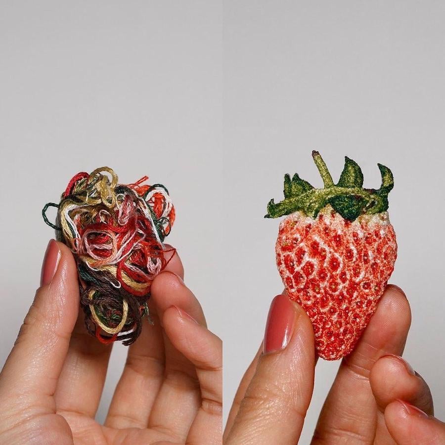 Realistic Food Embroidery That’ll Make You Salivate #11 | Brain Berries