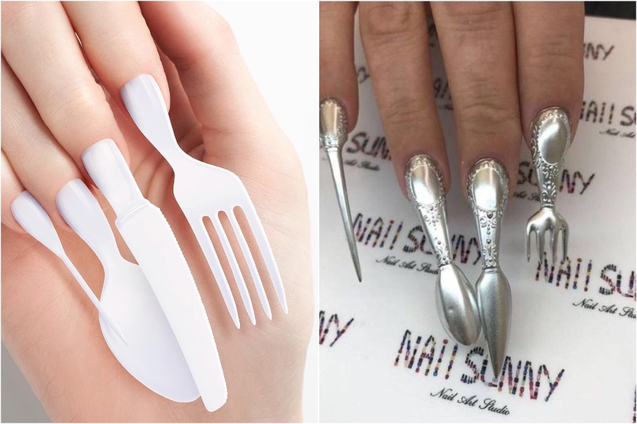 Cutlery Nail Art | The Craziest Nail Art Trends | Zestradar