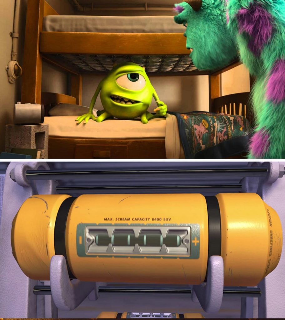 Monsters Inc. | 12 Really Cool Details in Pixar Movies No One Spotted Until Now | Zestradar